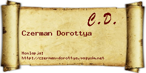 Czerman Dorottya névjegykártya